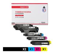 5 Toner pour KYOCERA TK5160K Black x2 + Cyan + Magenta + Jaune BK:16000 CMY:12000 Pages avec Kyocera Ecosys ECOSYS P 7040 cdn