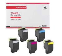 TONER MC2325 C232K0 MC 2325 Multi-couleurs x 5 Compatible pour LEXMARK-NOPAN-INK C 2325dw, C 2425dw, C 2535dw, MC 2325adw, MC 2425adw, MC 2535adwe, MC 2640adwe.
