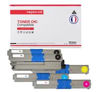 5 Toner pour OKI 46508712 Black x2 + Cyan + Magenta + Jaune BK:3500 CMY:3000 Pages avec OKI C 332 DN OKI C 332 DNw OKI MC 363 DN OKI MC 363 DNW OKI MC 363 N