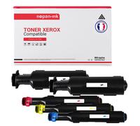 5 Toner pour XEROX 006R01318 Black x2 + Cyan + Magenta + Jaune BK:24000 CMY:8000 Pages avec Xerox WorkCentre 7132 Xerox WorkCentre 7232 Xerox WorkCentre 7242