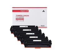 5 Toners - 045 BK (CF400X) x2 + 045 C (CF401X) (Noir x2 + Bleu + Magenta + Jaune) - Compatible pour CANON