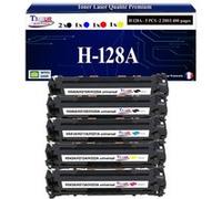 5 Toners compatibles avec HP LaserJet Pro CP1520, CP1521N,CP1522N, CP1523N, HP 128A - T3AZUR G