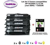 5 Toners compatibles pour HP CE310,1,2,3A , 126A pour HP LaserJet Pro 100 MFP M175nw CP1025 M275 TopShot (Noir+Couleur) -T3AZUR G