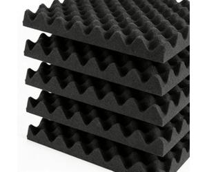 5 Tranches Panneaux D'Isolation Phonique | Absorption Sonore En Mousse Ignifuge - Auto-adhésif, Isolant Thermique, Amortisseur, Imperméable Pour Studio, Voiture, Porte, Plafond, Chambre