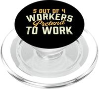 5 Travailleurs sur 4 Font Semblant de Travailler - Collègue de Bureau Amusant PopSockets PopGrip pour MagSafe