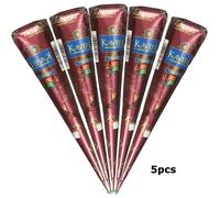 5 Tubes Brun Henné Tatouage Mehandi Temporaire Gel Crème