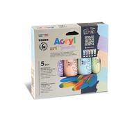 5 Tubes De Peinture Acrylique Pastel