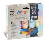 5 Tubes De Peinture Acrylique Pastel