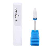 5 Types de foret à ongles professionnel en céramique + acier inoxydable Nail Art meulage accessoires de tête de polissage pour machine de forets de manucure(04# Corn Head M)