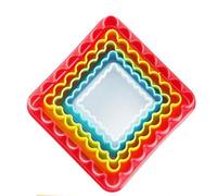 5 Unids/Set Cuadrado Forma Cookie Cortador Tarta Molde Galleta Fondant Émbolo Sello Diy Pastel Herramientas De Cocina 5 Tamaños Juntos