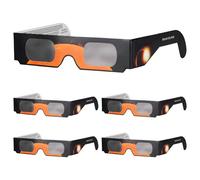 5 unités - Lunettes d'éclipse solaire certifiées ISO 12312-2:2015 et Conformes CE - Observation directe du Soleil, homologuées et sûres - Éclipse totale 12 août 2026 - Lunettes de protection solaire