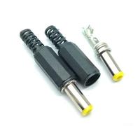 5 unités soudées DC 5,5 x 2,1 mm ou 5,5 x 2,5 mm pour câbles d'alimentation 12 V utilisés avec les adaptateurs d'alimentation d'équipement de surveillance de sécurité (5,5-2,1 5 pièces)