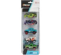 5 voitures en métal 1:64 en boîte 2sort. 21482Z