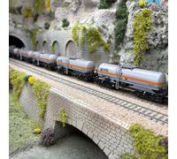 5 wagons citernes, transport de chlore gazeux, VTG, Ep. V - MARKLIN 46465 - HO 1