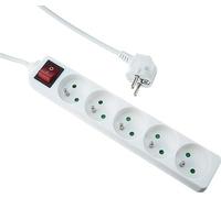 - 5-Way Power Strip - 5-Way Power Strip + Switch, Extension Cord - 5P / 16A / 3G1Mm² - White - Child Protection