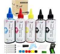 5 x 100ml Ink Refill Bottles Compatible with HP 304 302 650 62 652 300 301 304XL 652XL 300XL 650XL 302XL 62XL 301XL Ink Cartridges with Refill Tools