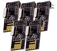 5 x 2,4 GHz Antenne Module Compatible avec NRF24L01 emetteur-recepteur sans Fil WiFi Récepteur RF Récepteur Module Compatible avec Arduino et Raspberry Pi y Compris Un eBook(Q1184)