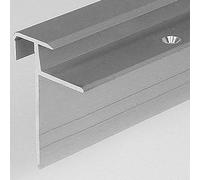 5 x 2,5 mètres Stratifié-Nez de marche / cornière pour escaliers, 8,5 mm de haut, 33 mm de large, Aluminium anodisé, foré, couleur: argent