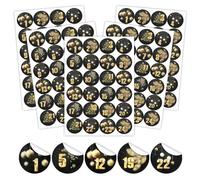 5 x 24 Autocollants Calendrier de l'avent, Autocollants Chiffres pour Calendrier de l'avent, Autocollants pour Calendrier, Chiffres pour Calendrier de l'avent, Sacs en Tissu, Coffrets Cadeaux