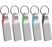 5 x 4GB Metal USB 2.0 Flash Drive with Key Ring-Multi-Colour