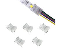 5 x 6broches 12mm bande LED vers connecteur de fil RGB CCT sans fil adaptateur sans soudure connecteur d'extension de borne pour bandes LED multicolores 12 V 24 V