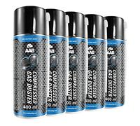 5 x AAB Bombe Depoussierante 400ml, Préparation en Spray, Dépoussiérant Informatique, Enlever la Poussière, sans Odeur Aérosol, Matériel, Bouteille Air Comprimé, Ne Laisse Pas de Traces
