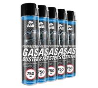 5 x AABCOOLING Bombe Air Sec 750 ml - Bouteille Air Comprimé, Nettoyage des Ordinateurs, Dépoussiérant en Spray, Enlève la Poussière, Aérosol sans Odeur, Nettoyant Ordinateur, Matériel Informatique