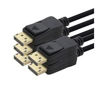 5 x câble DP 4K 60 Hz - 3,0 m -Câble Displayport, bande passante DP 1.2 de max. 21,6 Gbit s 4K2K 60 Hz compatible avec 1.1, HDCP, DPCP noir