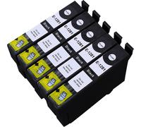 5 x Cartouche d'encre avec puce compatible Epson C13T12854010, T1285 pour imprimantes Stylus Office BX305FW, Stylus Office BX305FW Plus, Stylus S22, Stylus SX125, Stylus SX130, Stylus SX230, Stylu