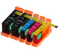 5 x Cartouche d'encre avec puce compatible Lexmark 100, 100XL pour imprimantes Genesis S815, Impact S305, Interact S602, Interact S605, Interpret S402, Interpret S405, Intuition S505, Pinnacle Pro