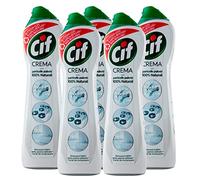 5 x Cif Nettoyant en crème avec particules nettoyantes 100 % naturelles - 5 flacons de 500 ml