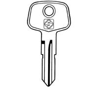 5 X CLÉ DE VOITURE EN ACIER NICKELÉ HUF BLEU BT4 SILCA