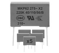 5 x CONDENSATEUR MKP62 X2 2.2µF 2.2uF 2200nF 225M 225 M 310V 275V 250V (5x1583)