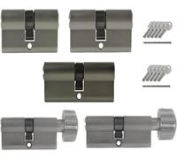 5 x Cylindres qui se ferment en même temps, différentes-tailles avec clé réversible, lot de 5.