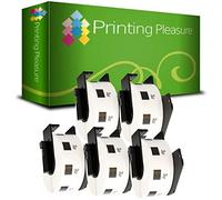 5 x DK11218 Étiquettes Rondes pour Brother P-Touch QL-500 QL-500BW QL-550 QL-570 QL-700 QL-720NW QL-800 QL-810W QL-820NWB QL-1050 QL-1100 QL-1110NWB | 24mm x 24mm | 1000 Étiquettes par Rouleau