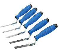 5 X Doigt Truelle Lot : 6, 8, 10, 12, 14 mm Plat en acier inoxydable, poignée en caoutchouc (lot)