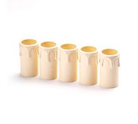 5 x douille E14 L. en plastique lisse Crème 55 mm ø 26 mm