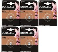 Duracell Piles CR1220 – Lot de 5 (5 ampoules de 1 batterie)