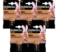 5 X Duracell Plus E-Block/Transistor 9 V 6LR61/MN1604 Alkaline