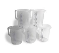 5 X Huenersdorff Mesurer Cruche avec Poignée Composite Transparent 5000ml 5 L