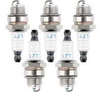 5 X L7t Spark Plugs L7t,Lawn Mower,Spark Plug Solid Terminal Replace Bm6a/L7t,Spark Plug For Two-Stroke Engines,For Lawn Mowers Engines