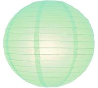 5 x Lampions Ignifuges Vert Menthe de 45 cm, Rétardateur de Flamme en Papier avec Cadre en Fer - Lanternes en Papier