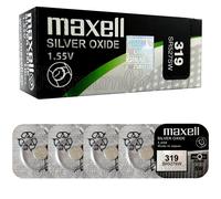 5 X Maxell 319 Piles En Oxyde D'Argent 1,55V SR527SW D319 0% Mercure Montres