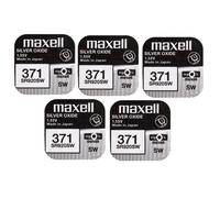 Maxell Piles de montre 371 SR920SW – Oxyde d'argent, 0% mercure – Lot de 5