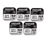 5 X Maxell 371 SR920SW 0% mercure Oxyde d'argent Piles de montre [Lot de 5]