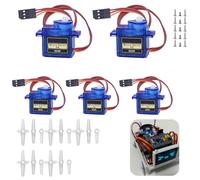 5 x Micro Servo Motor 9G compatible avec SG90 pour Robotique RC, Avions, Hélicoptères - Compatible avec Arduino et Raspberry Pi, Inclut E-Book pour Projets DIY