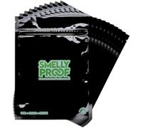 5 X Noir odorant Proof refermable Sacs choisir à partir de 6 tailles, Plastique, MEDIUM 18CM X 20CM