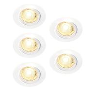 5 x Nordlux LED Spots Encastrables Octans Blanc Rond Pivotant 4,8W GU10