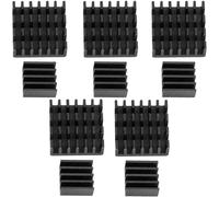 5 x Passive Heat Sink for Raspberry Pi 3 Black Aluminium Passive Heat Conductor Adhesive Film + E-Book Included