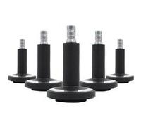 5 x patins glisseurs STATO-M tige 11 mm / 60 mm pieds avec feutre noir/chrome (lot de 5) hjh OFFICE Noir/Chrome G